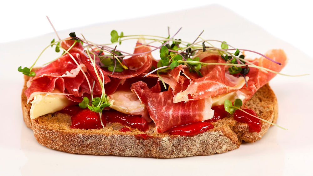 Tosta de Presunto e Chutney de Pimento Vermelho - Chef Álvaro Costa