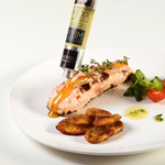 salmão grelhado com molho de ameixa Rainha Cláudia com tomilho limão meia.dúzia®