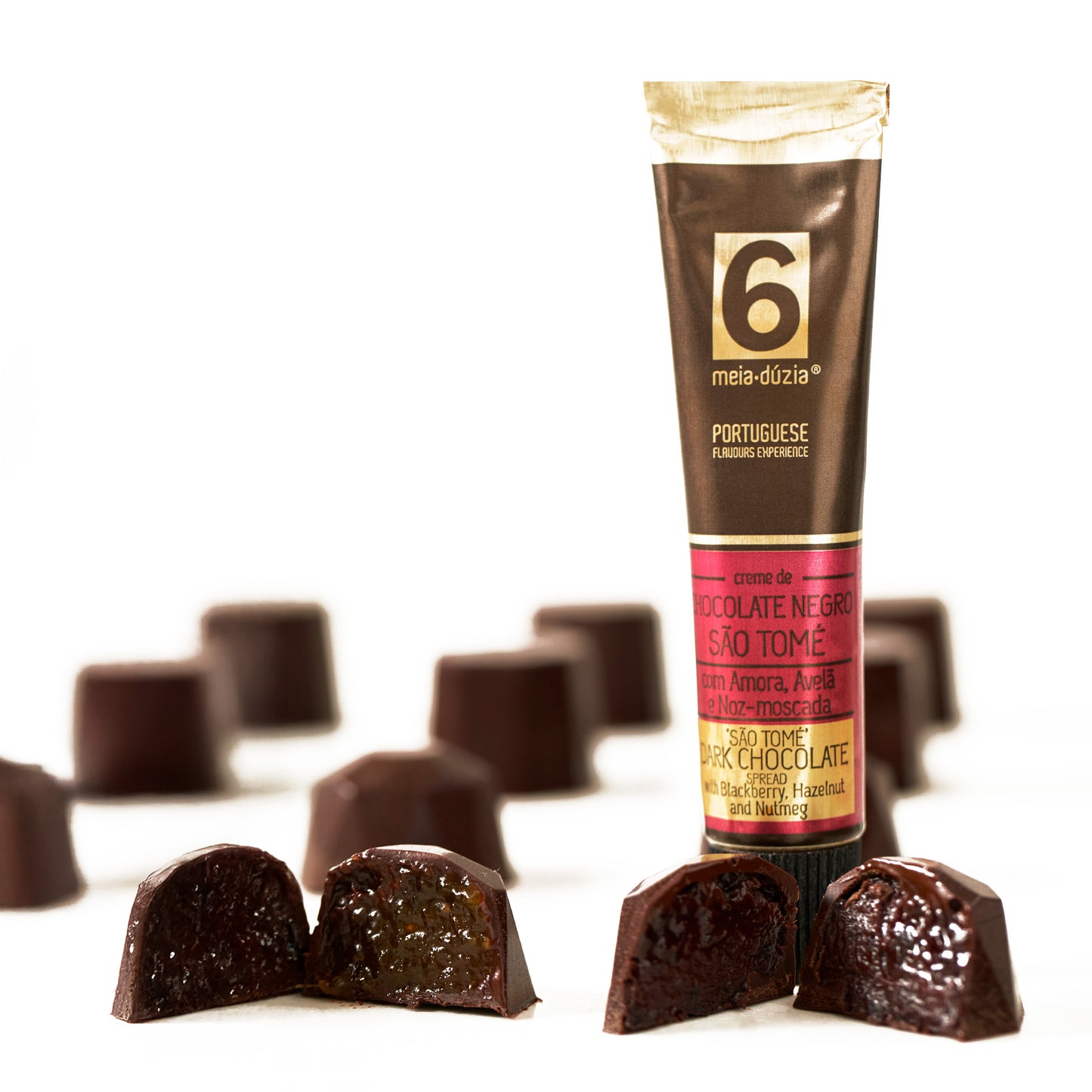 Kit 6 Chocolates | Presente de Aniversário Personalizável. Sabores de Portugal num presente de aniversário gourmet que todos amam receber. meia.dúzia® Sabores de Portugal, prendas de aniversário gourmet