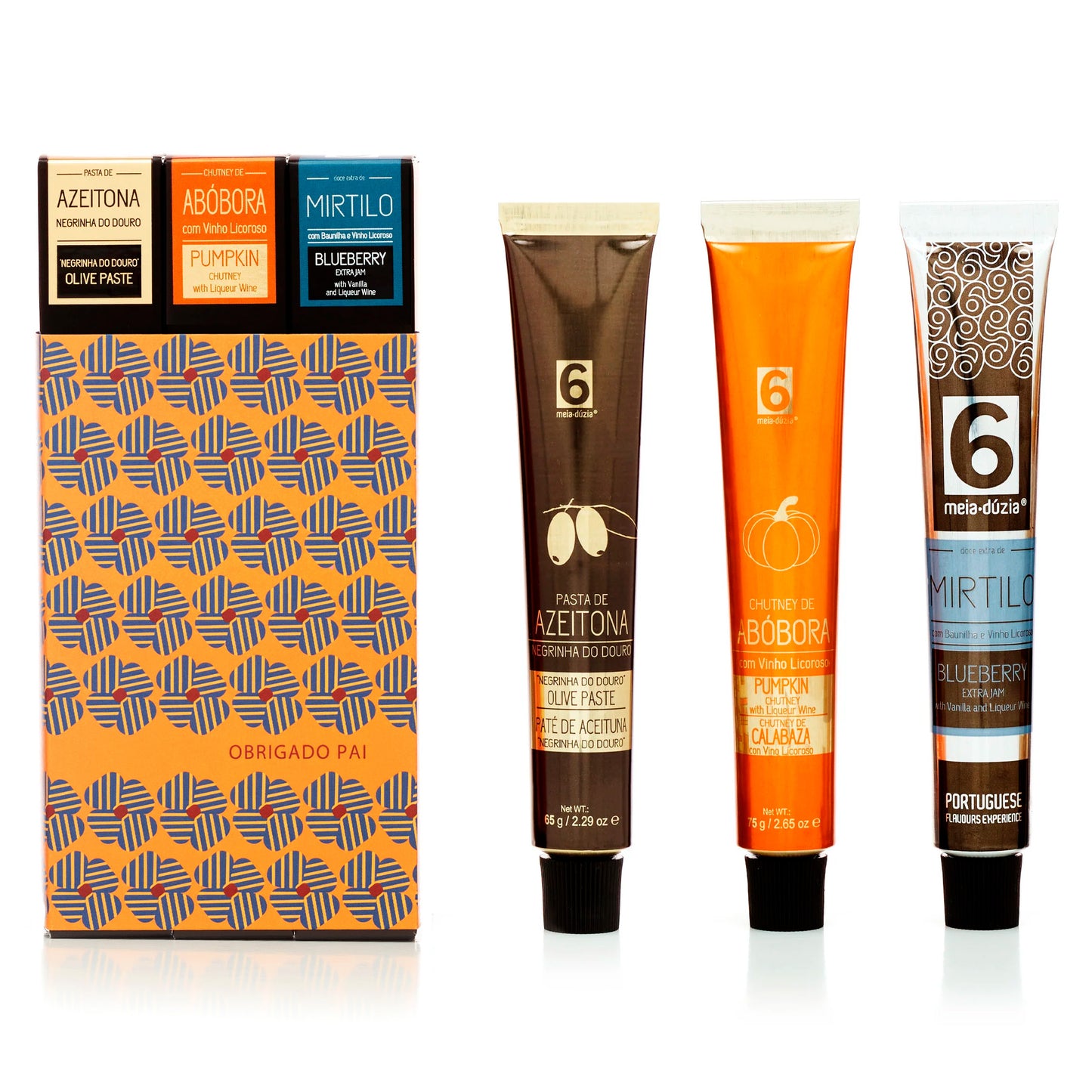 PACK3 Sabores | Prenda Obrigado Pai, Experiências Gourmet 100% Portuguesas, meia.dúzia® Sabores de Portugal