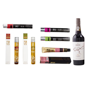 
                  
                    Cabaz BIO 100% Orgânico - Experiência Gastronómica 2 meia.dúzia®, inclui Mel Multifloral, Chá verde com Citrinos, Chá Verde com Menta e Rosas, Chá Verde com Frutos Vermelhos e Citrinos, Azeite Virgem Extra com Malagueta, Azeite Virgem Extra Biológico Suave Verde, Vinho do Porto Dalva Pure 19% vol.
                  
                