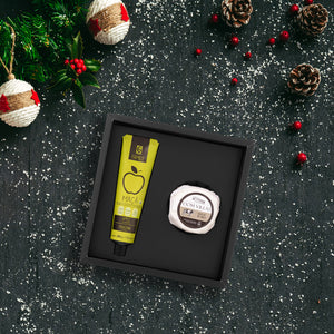 
                  
                    Coffret Gastronomique n.2: Fromage de Vache + Confiture de Pommes - Spécial Noël
                  
                